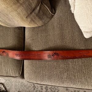 Unicorn piece genuine leather free people wanderer belt with desert print